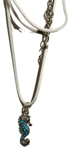 Silver & Blue Starfish Necklace 
