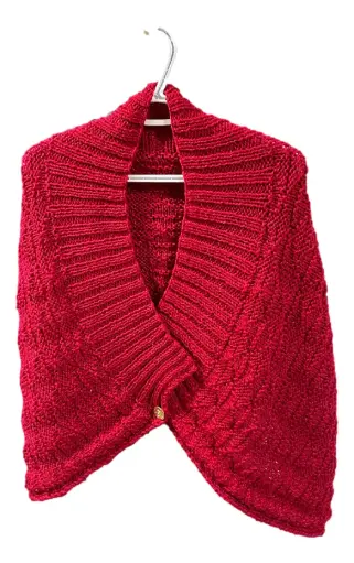 Hand-Knitted Over The Shoulder Shawl