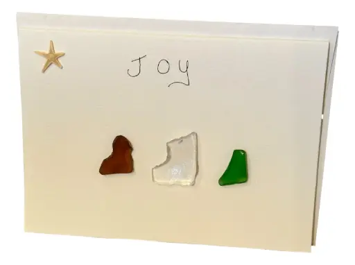 [11721] Joy Sea Glass Christmas Card