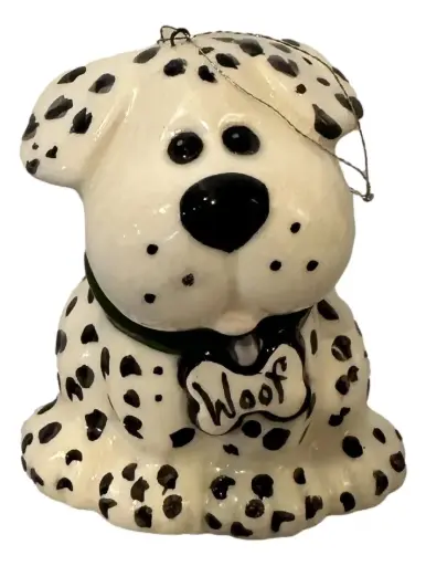 [223045] Ceramic Dalmation Christmas Ornament