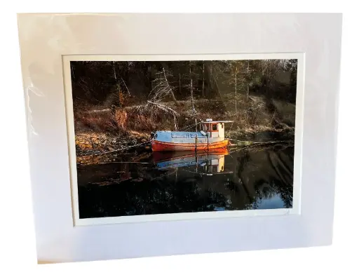 [103011] Moored Fishing Vessel - Hand-matted Photograph 11" x 14"