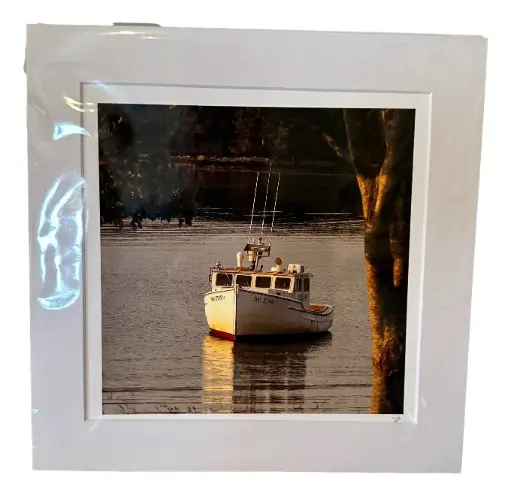 [103115] Bay Star II Lobster Boat Hand-matted Photograph 10" x 10"