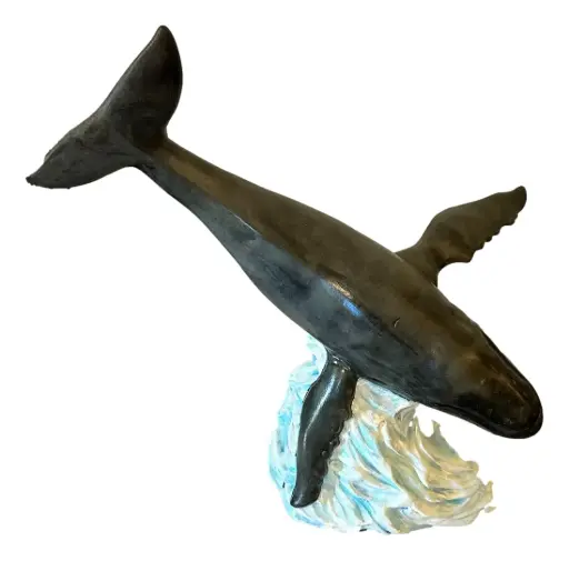 [223080] Ceramic Breaching Hump Back Whale