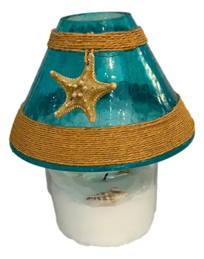 [153] Glass Candle Hurricane Lamp