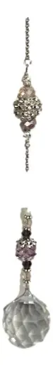 [155] Glass Ball Sun Catcher with Lavender Beads