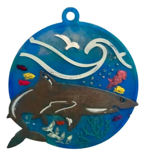 Ocean Series Resin Tree Ornament - Shark