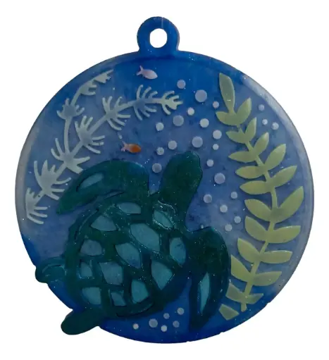 Ocean Series Resin Tree Ornament - Sea Turtle
