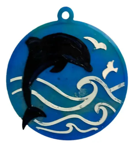 Ocean Series Resin Tree Ornament - Dolphin