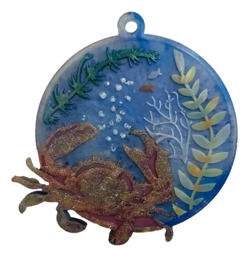 [20228] Ocean Series Resin Tree Ornament - Crab