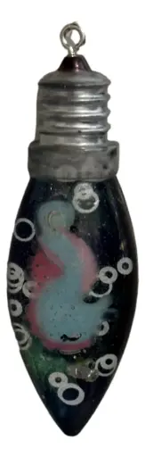 [20233] Light Bulb Resin Tree Ornament - Seahorse