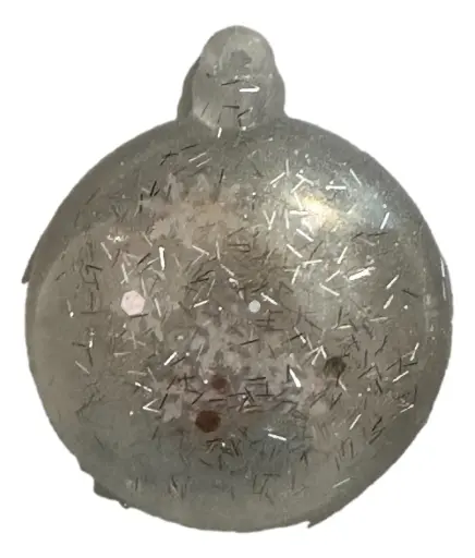 [20235] Round Snowflake & Silver Tree Ornament