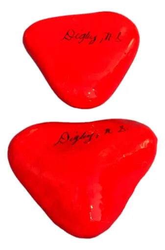 [15612] Hand-painted Heart-shaped Stone - Digby 