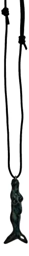 [121904] Pottery Pregnant Mermaid Adjustable Necklace