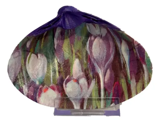 [71311] Decoupaged Clam Shell - Tulip