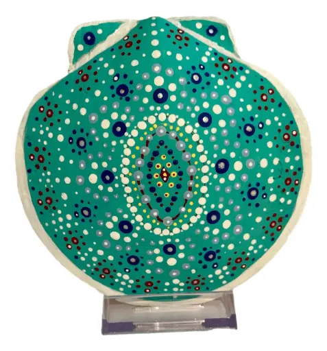 [71314] Hand Painted Scallop Shell 