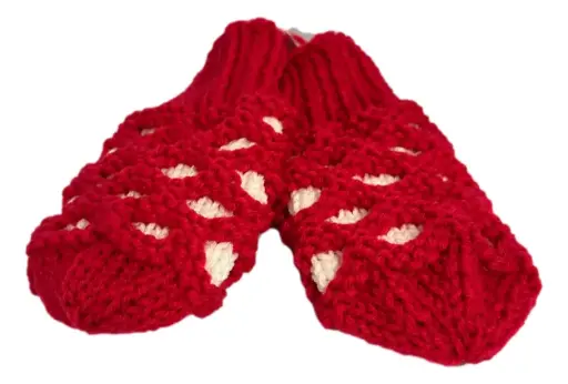 Hand-knitted Baby Mittens - Acrylic 
