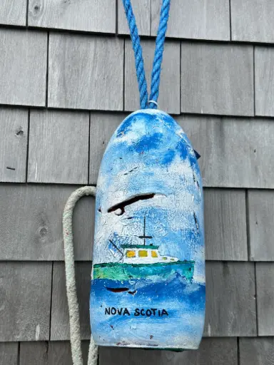 [8872] Hand-painted Lobster Boat Buoy