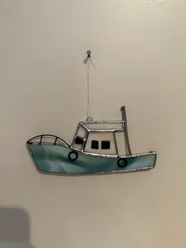 [1913110] Sailing Ship Stained Glass 